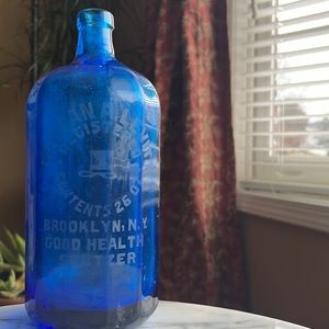 Nathan A. Levitt Colbalt Blue Vintage Seltzer Bottle
